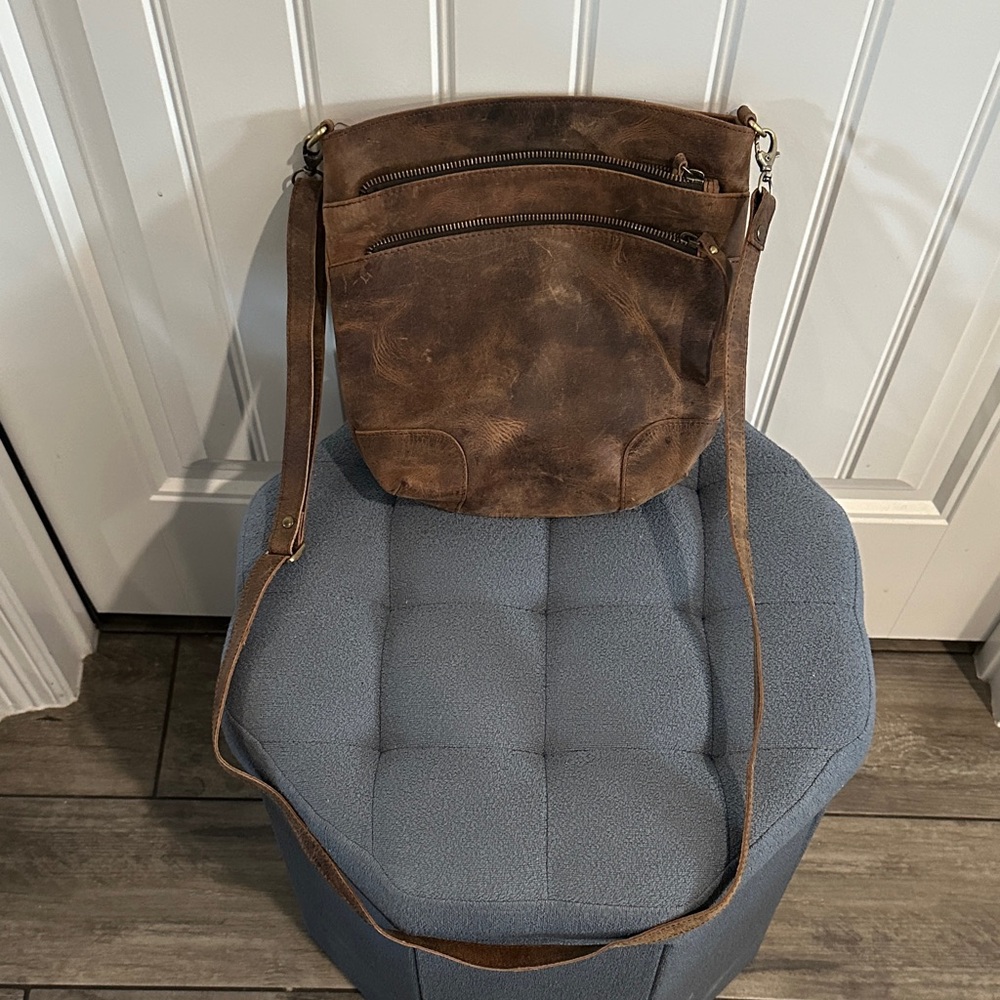 Brown Leather Crossbody Bag